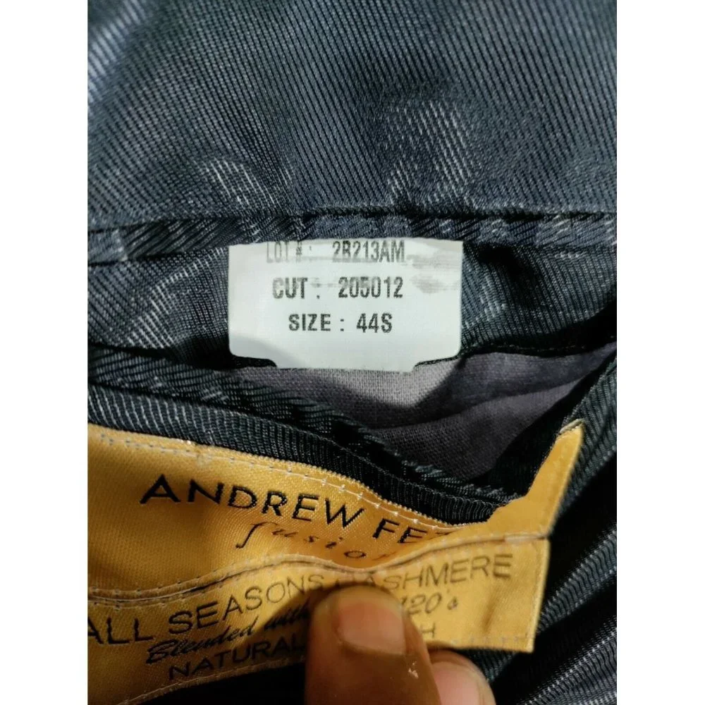 Andrew Fezza Fusion Sport Coat 44S Mens Cashmere All Season Super 120s